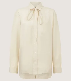 Women'S Linen Relaxed Shirt In Pale Stone*Purdey Hot
