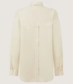 Women'S Linen Relaxed Shirt In Pale Stone*Purdey Hot