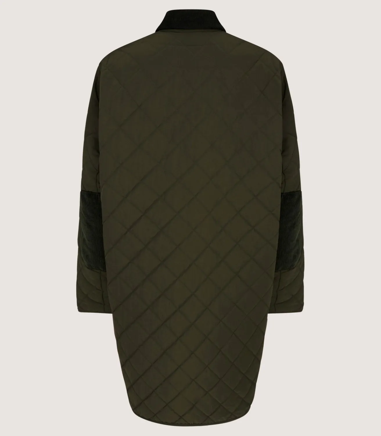 Women'S Long Quilted Jacket In Dark Olive*Purdey Flash Sale