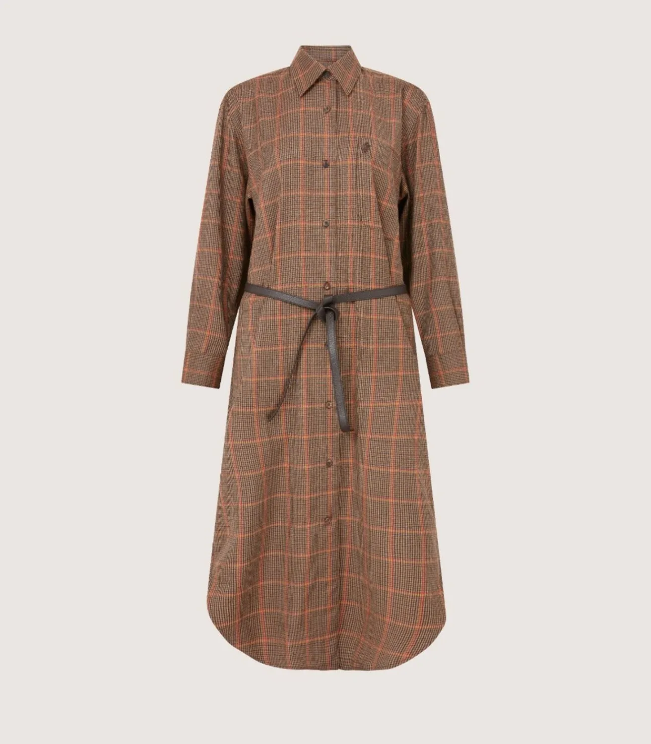Women'S Merino Country Check Shirt Dress*Purdey Cheap