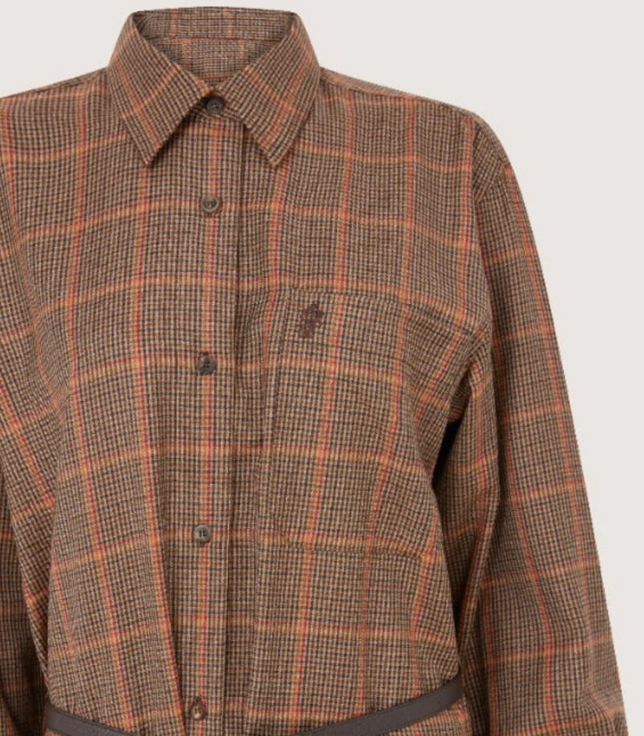 Women'S Merino Country Check Shirt Dress*Purdey Cheap