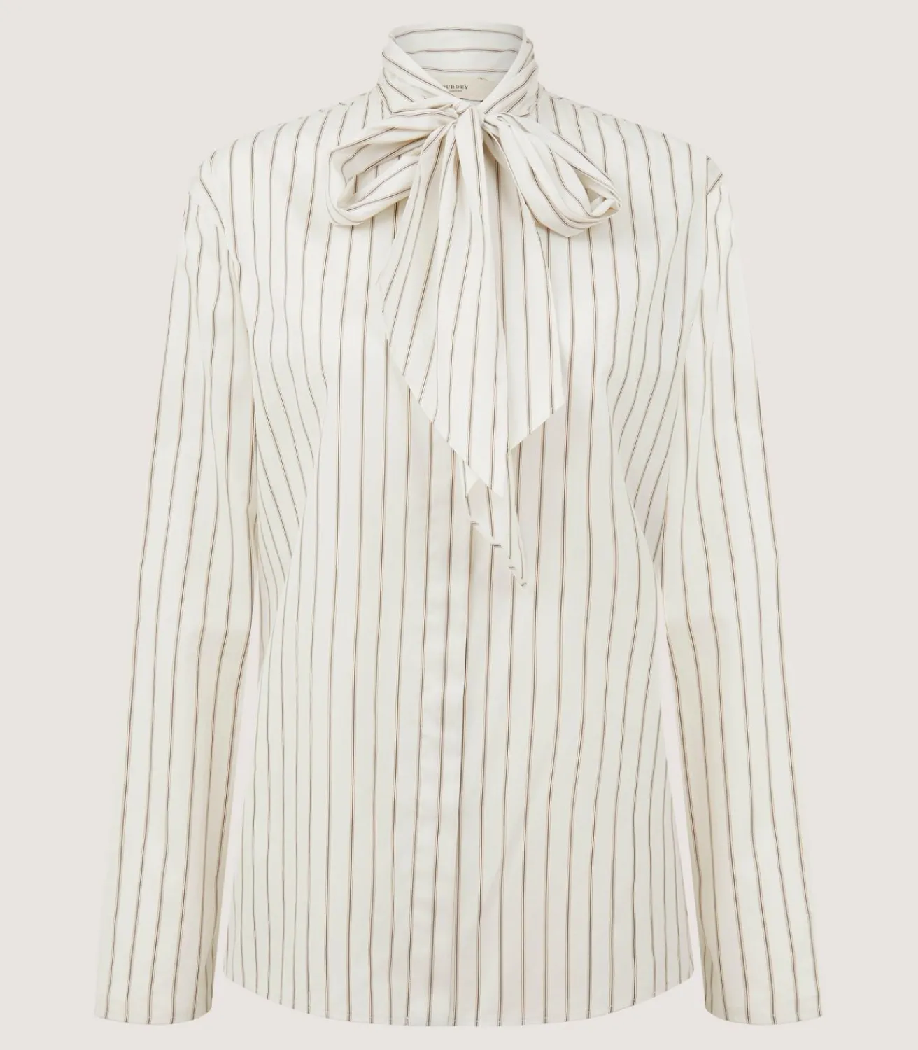 Women'S Scarf Neck Blouse In Pale Stone*Purdey Hot
