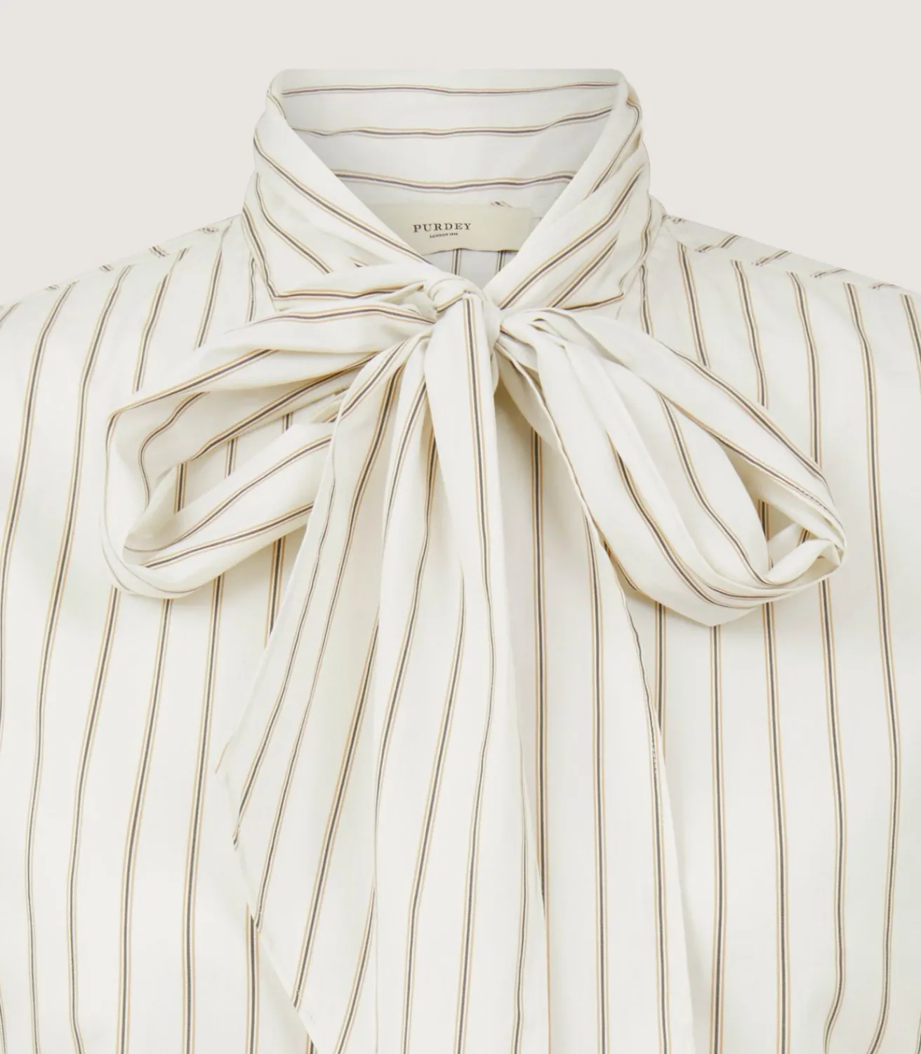 Women'S Scarf Neck Blouse In Pale Stone*Purdey Hot