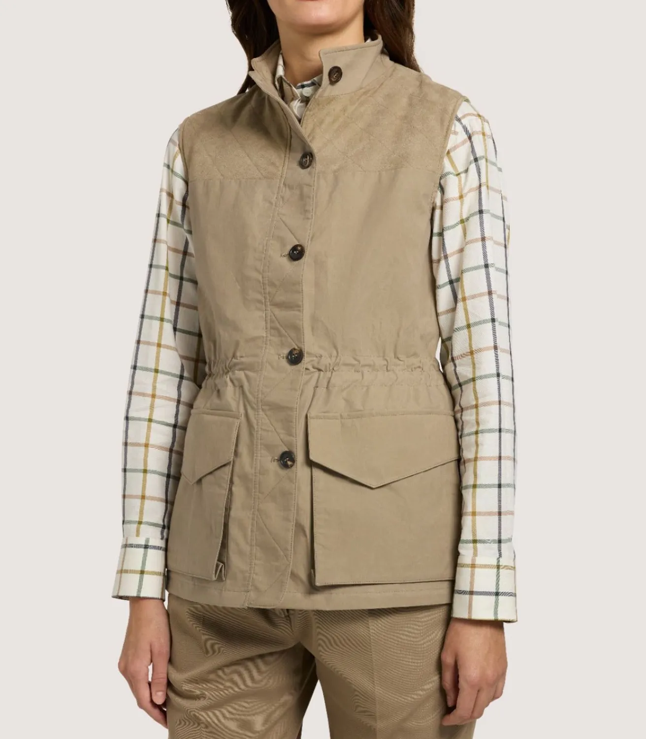 Women'S Summer Cotton Sporting Vest In Dark Taupe*Purdey Online