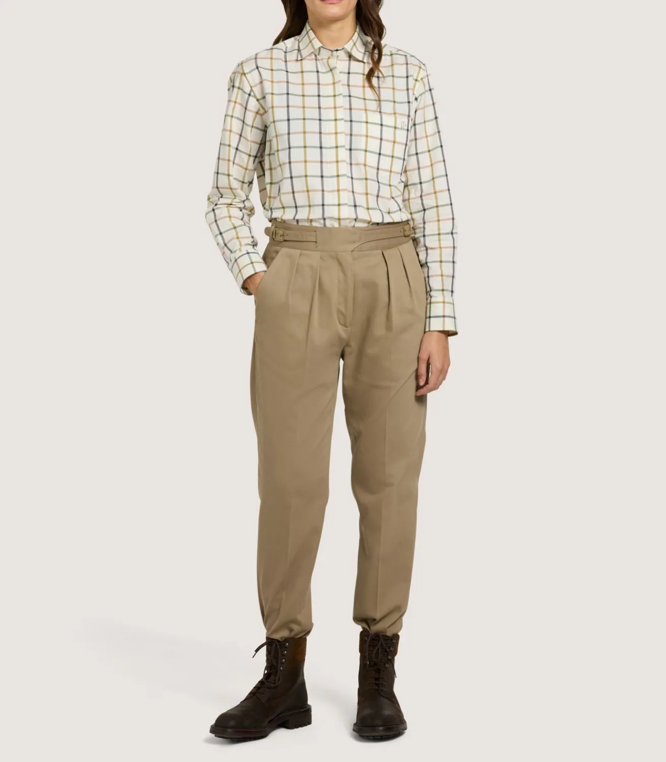 Women'S Summer Sporting Windowpane Shirt*Purdey Cheap