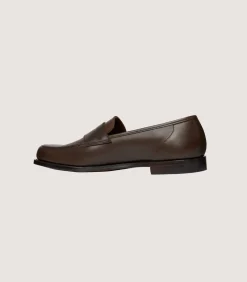 Women'S Unlined Waxed Penny Loafers With Superflex Leather Sole*Purdey New